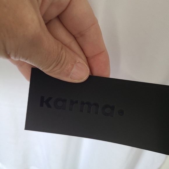 KARMA White Malala Short Sleeve Crew Neck T Shirt Size Medium NWT - Picture 9 of 11